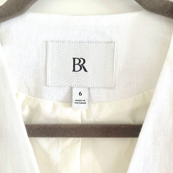 New Banana Republic Lina Linen Vest in White Size 6 - Picture 7 of 11